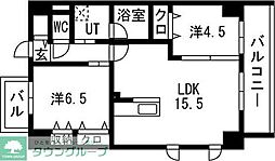 ポルタニグラ大須観音 2LDKの間取図画像