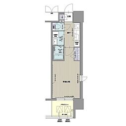 名古屋市営東山線 高畑駅 徒歩3分の賃貸マンション 8階1Kの間取り