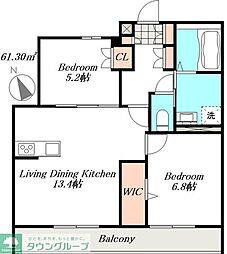 間取図画像 2LDK