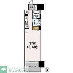 名古屋市営鶴舞線 伏見駅 徒歩7分の賃貸マンション 2階ワンルームの間取り