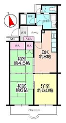 グランピア今宿 3DKの間取図画像