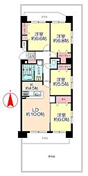 ロマネスク原第3 4LDKの間取図画像