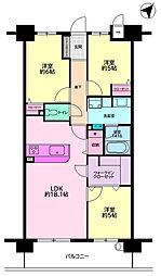 アルファステイツ春日3 3SLDKの間取図画像