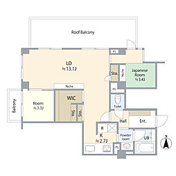 シルバーパレス両国 2SLDKの間取図画像