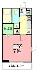 リブリ・アヴェニール新町 ワンルームの間取図画像