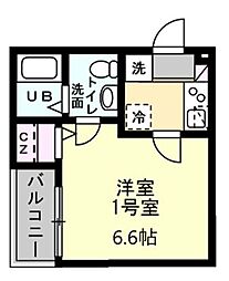 SOLEILD'OR長後 1Kの間取図画像