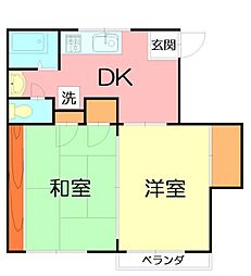 間取図画像 2DK