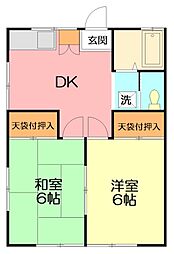 間取図画像 2DK