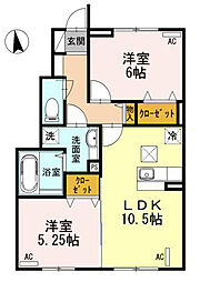 間取図画像 2LDK