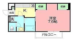 リブリ・コンフォルト2 1Kの間取図画像