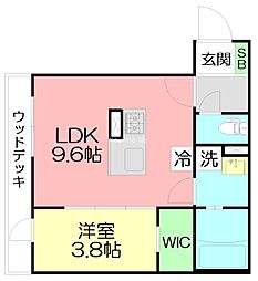 (仮称)常盤町-沼井様計画 1LDKの間取図画像