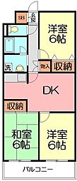 ダンデライオン鵠沼 3DKの間取図画像