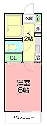 學遊館 1Kの間取図画像