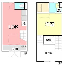 TSUBANAE 1LDKの間取図画像