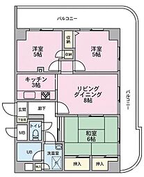 クレール湘南 3LDKの間取図画像