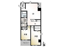 ルリアン湘南 2LDKの間取図画像