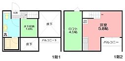 aruka011 1Kの間取図画像