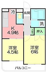 ストラット辻堂 1LDKの間取図画像