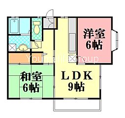 リヴァージュ湘南 2LDKの間取図画像