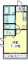 MKスクエア 1Kの間取図画像