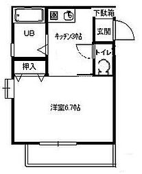 ヴエント 1Kの間取図画像