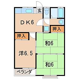 メモリーハイツ 3DKの間取図画像