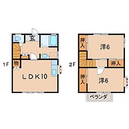 パレディアス 2LDKの間取図画像