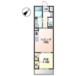 ブライトシリカ 1LDKの間取図画像