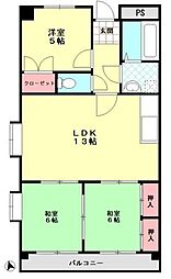 WAVE高見東和ビル 3LDKの間取図画像