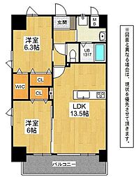 メディプラカーサ 2LDKの間取図画像