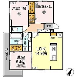 TORISIA相生町 3LDKの間取図画像