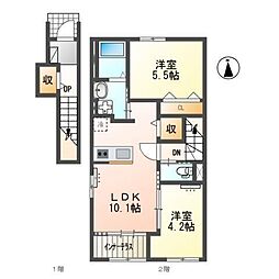 ベラフォレスタ 2LDKの間取図画像