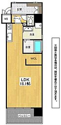 コンプレート古船場 1LDKの間取図画像
