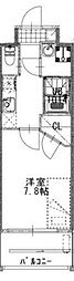 ギャラン竪町 1Kの間取図画像