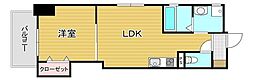 デザイナープリンセス・リバーサイド 1LDKの間取図画像
