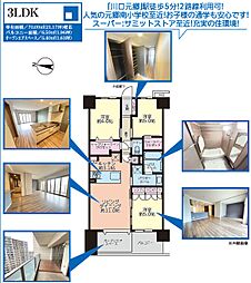ヴェレーナ川口元郷 3LDKの間取図画像