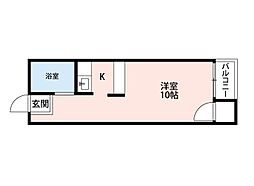 コンフォート津田 ワンルームの間取図画像