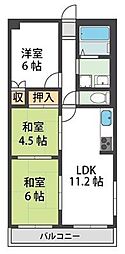 パークヒルズハル 3LDKの間取図画像