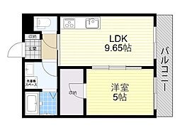 仮称)上島町B棟 1LDKの間取図画像