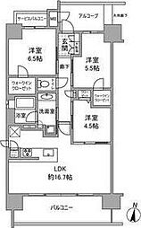 ユニハイム枚方牧野駅前 3LDKの間取図画像