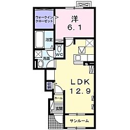 ステラハウス 1LDKの間取図画像