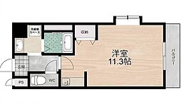 シャンポールかささぎ ワンルームの間取図画像