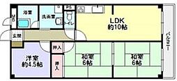 コーポ牧野 3LDKの間取図画像