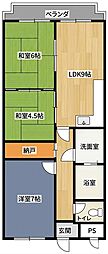 エステル津田 3LDKの間取図画像