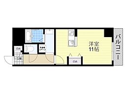 ミハマレジデンス枚方 ワンルームの間取図画像