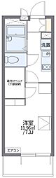 レオパレス逢阪 1Kの間取図画像