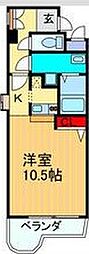 モン・シャトー百済坂 1Kの間取図画像