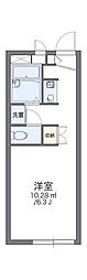 レオパレスひまわり 1Kの間取図画像