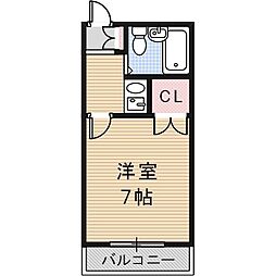 アンフィニィ・桜町 1Kの間取図画像