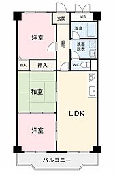 コーポ春日丘 3LDKの間取図画像